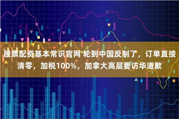 股票配资基本常识官网 轮到中国反制了，订单直接清零，加税100%，加拿大高层要访华道歉