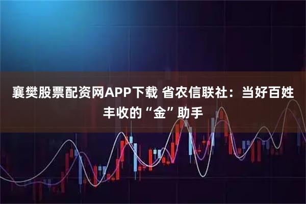 襄樊股票配资网APP下载 省农信联社：当好百姓丰收的“金”助手
